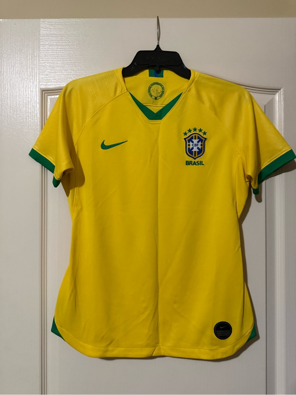 Women’s Nike Yellow and Green Brazil Soccer Jersey From FIFA World Cup 2022